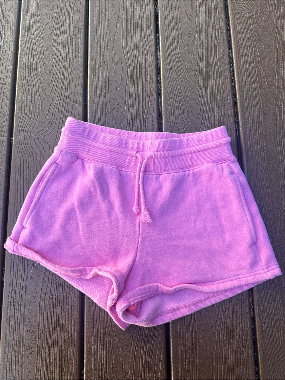 TNA Pink Cozy Fleece Shorts